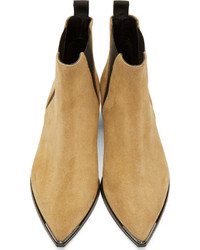 Женские светло-коричневые замшевые ботинки челси от Acne Studios