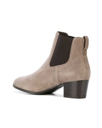 Женские светло-коричневые замшевые ботинки челси от Hogan