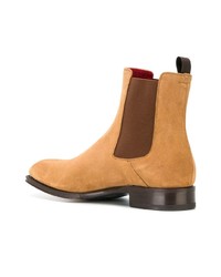 Мужские светло-коричневые замшевые ботинки челси от Alexander McQueen