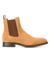 Мужские светло-коричневые замшевые ботинки челси от Alexander McQueen