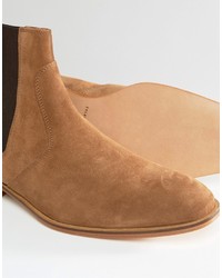 Мужские светло-коричневые замшевые ботинки челси от Selected
