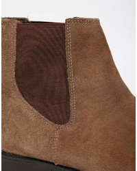 Мужские светло-коричневые замшевые ботинки челси от Jack and Jones