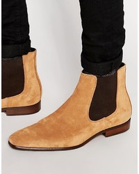Мужские светло-коричневые замшевые ботинки челси от Kurt Geiger