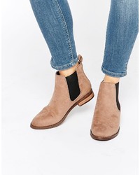 Женские светло-коричневые замшевые ботинки челси от Miss KG