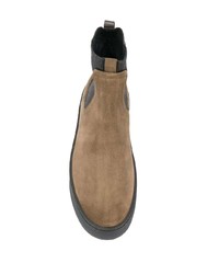 Мужские светло-коричневые замшевые ботинки челси от Hogan