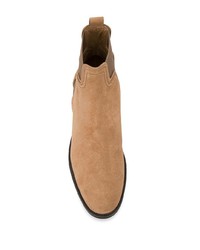 Женские светло-коричневые замшевые ботинки челси от Tod's