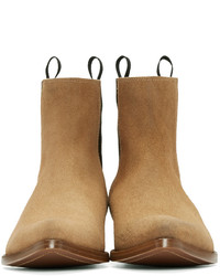 Мужские светло-коричневые замшевые ботинки челси от Marc Jacobs