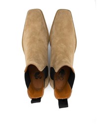 Мужские светло-коричневые замшевые ботинки челси от Off-White