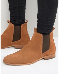 Мужские светло-коричневые замшевые ботинки челси от Zign Shoes