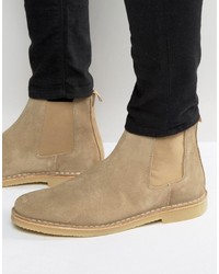 Мужские светло-коричневые замшевые ботинки челси от Zign Shoes