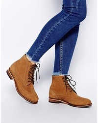 Женские светло-коричневые замшевые ботинки от Asos