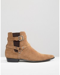 Мужские светло-коричневые замшевые ботинки от Religion