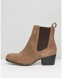 Женские светло-коричневые замшевые ботинки от Selected