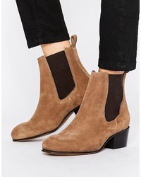 Женские светло-коричневые замшевые ботинки от Selected