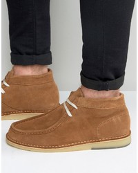 Мужские светло-коричневые замшевые ботинки от Selected