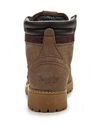 Женские светло-коричневые замшевые ботинки от Wrangler