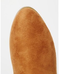 Светло-коричневые замшевые ботфорты от Missguided