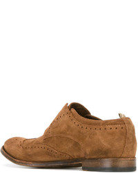 Женские светло-коричневые замшевые броги от Officine Creative