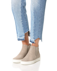 Женские светло-коричневые замшевые высокие кеды от Vince