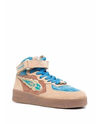 Мужские светло-коричневые замшевые высокие кеды от Enterprise Japan