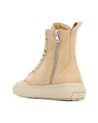 Мужские светло-коричневые замшевые высокие кеды от Represent