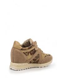 Женские светло-коричневые замшевые кеды от Playgirl