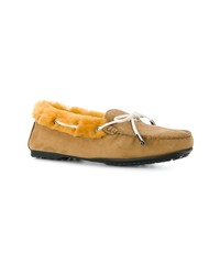 Женские светло-коричневые замшевые мокасины от Tod's