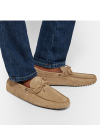 Мужские светло-коричневые замшевые мокасины от Tod's