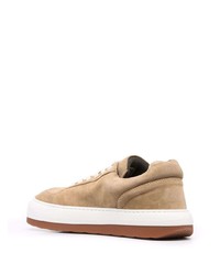 Мужские светло-коричневые замшевые низкие кеды от Sunnei