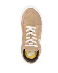 Мужские светло-коричневые замшевые низкие кеды от Sunnei