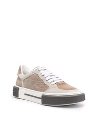 Мужские светло-коричневые замшевые низкие кеды от Eleventy