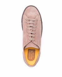 Мужские светло-коричневые замшевые низкие кеды от Doucal's