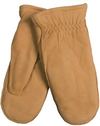 Светло-коричневые замшевые перчатки