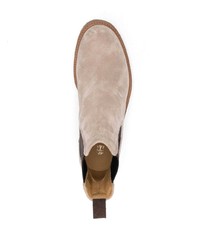 Мужские светло-коричневые замшевые повседневные ботинки от Brunello Cucinelli