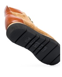 Мужские светло-коричневые замшевые рабочие ботинки от Sacai
