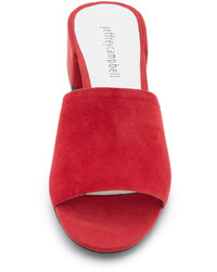 Светло-коричневые замшевые сабо от Jeffrey Campbell