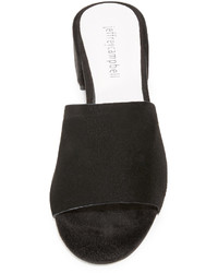 Светло-коричневые замшевые сабо от Jeffrey Campbell