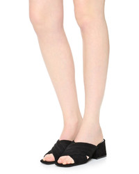 Светло-коричневые замшевые сабо от Jeffrey Campbell