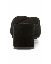 Светло-коричневые замшевые сабо от Jeffrey Campbell