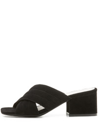 Светло-коричневые замшевые сабо от Jeffrey Campbell