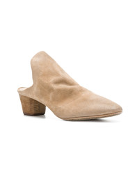 Светло-коричневые замшевые сабо от Marsèll