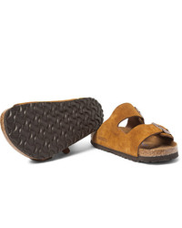 Мужские светло-коричневые замшевые сандалии от Birkenstock