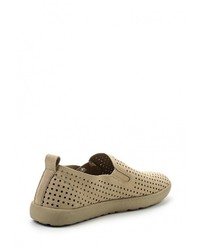 Мужские светло-коричневые замшевые слипоны от Tesoro