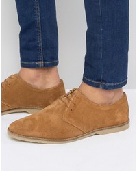 Светло-коричневые замшевые туфли дерби от Asos