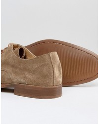 Светло-коричневые замшевые туфли дерби от Asos
