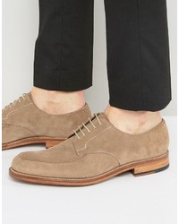 Светло-коричневые замшевые туфли дерби от Grenson