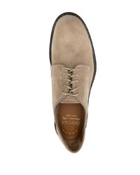 Светло-коричневые замшевые туфли дерби от Doucal's