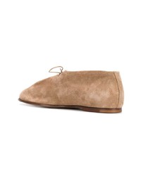 Светло-коричневые замшевые туфли дерби от Soloviere