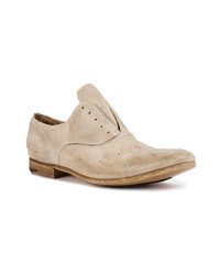 Светло-коричневые замшевые туфли дерби от Premiata