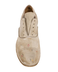 Светло-коричневые замшевые туфли дерби от Premiata